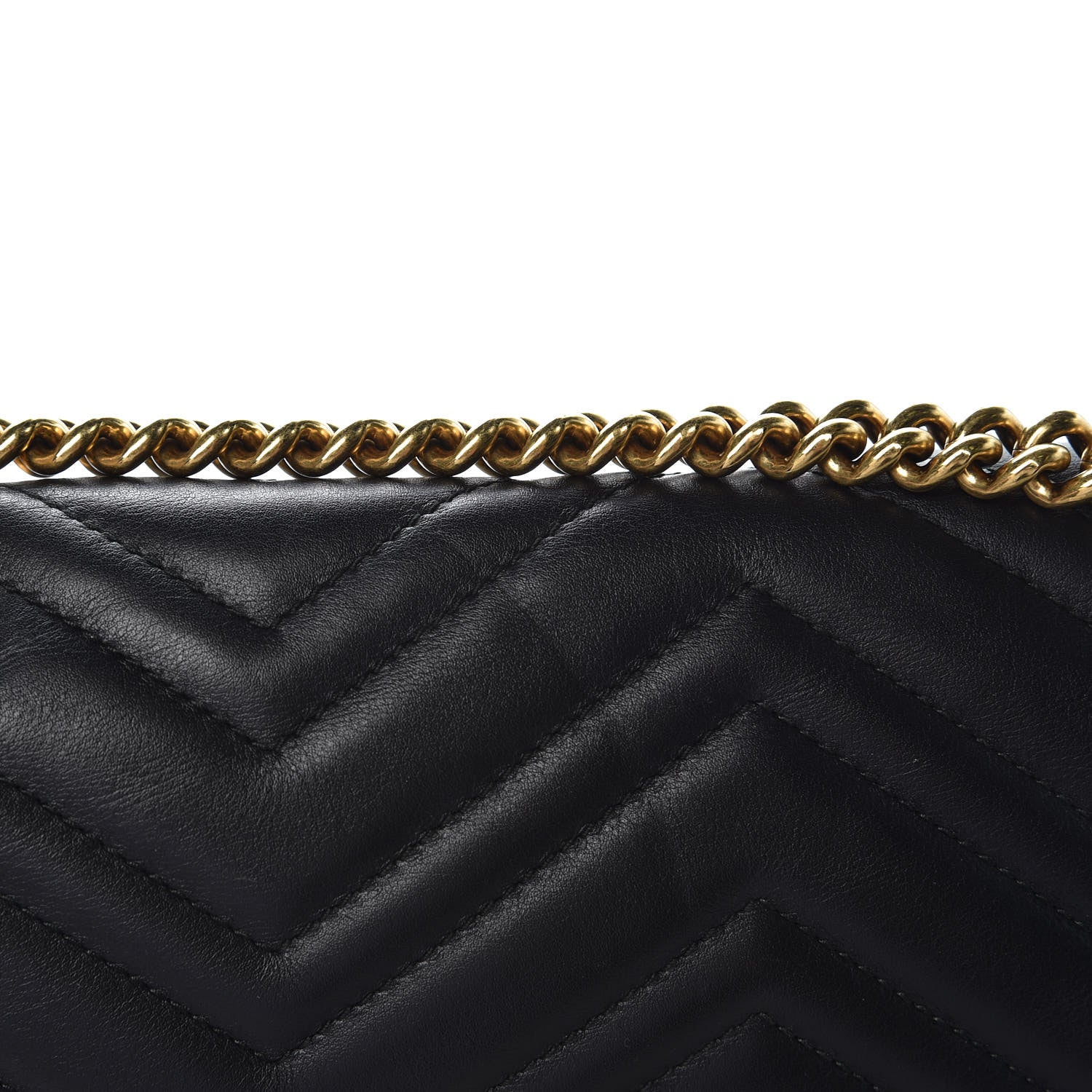 Gucci Calfskin Matelasse Medium GG Marmont Shoulder Bag Black 8 of 8