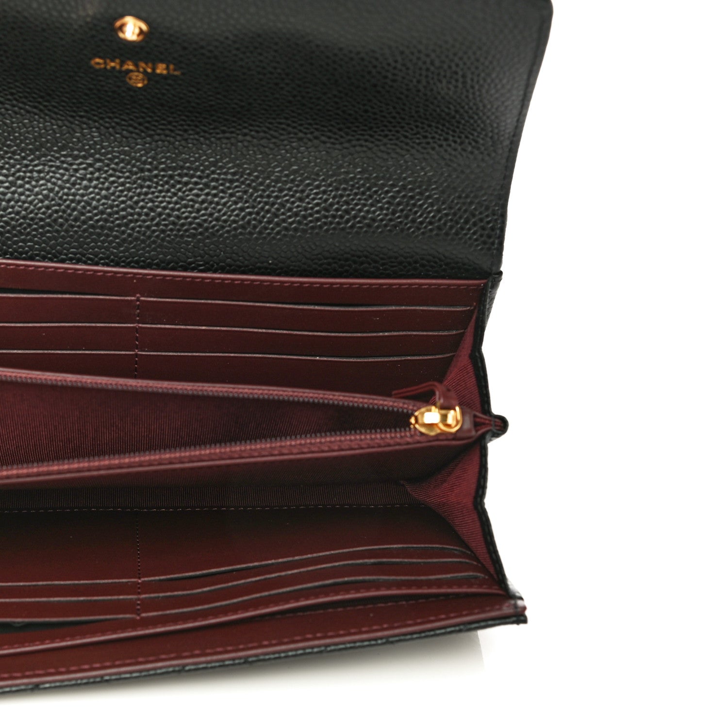 Chanel Caviar Quilted Large Gusset Flap Wallet Black 5 of 12