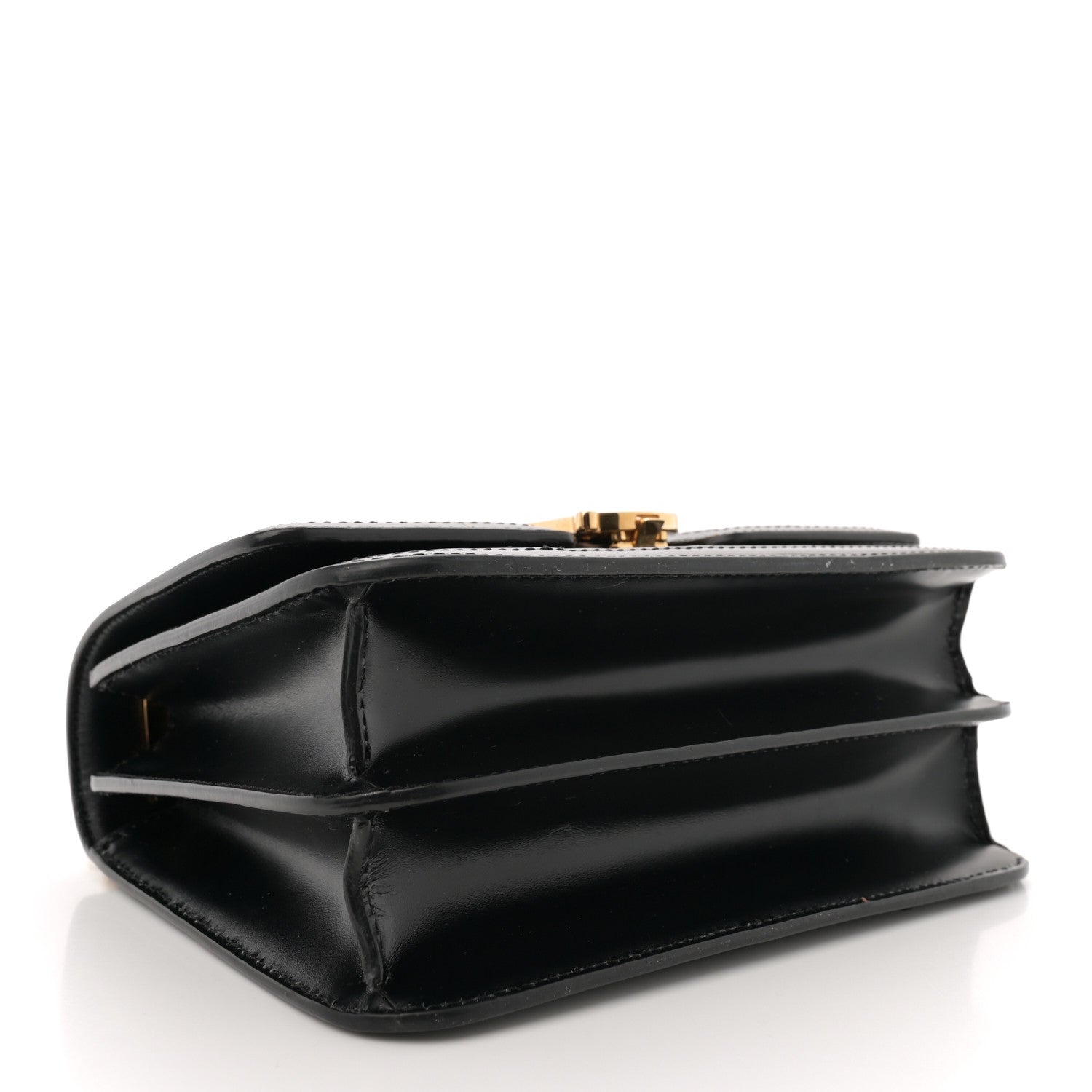 Burberry Calfskin Monogram Embossed Small TB Chain Bag Black 4 of 11