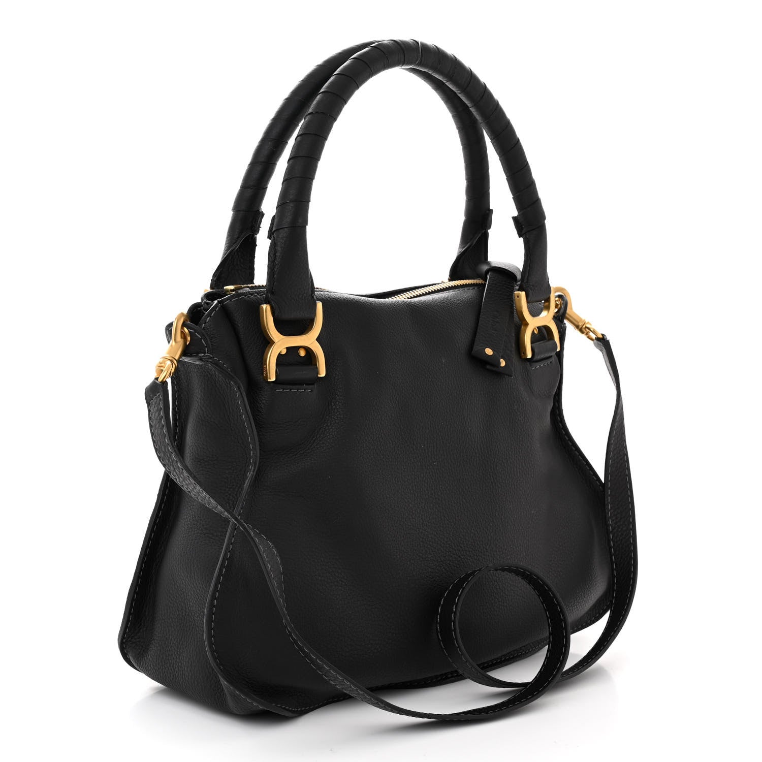Chloe Calfskin Medium Marcie Satchel Black 3 of 10