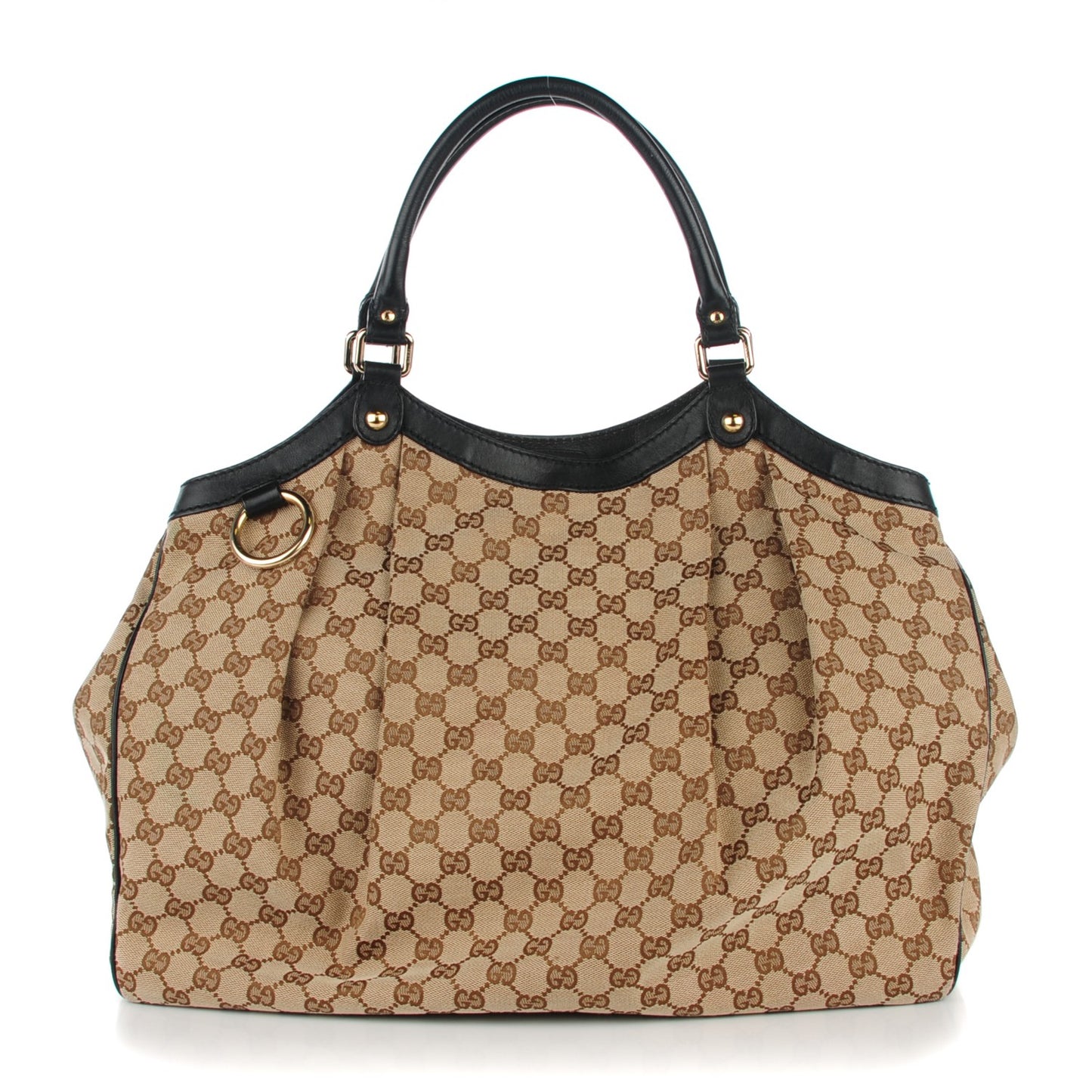 Monogram Large Sukey Tote Beige Ebony Black