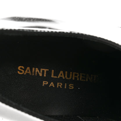 Saint Laurent Patent Calfskin Mens Derby Lace Up Shoes 36.5 Black 7 of 8