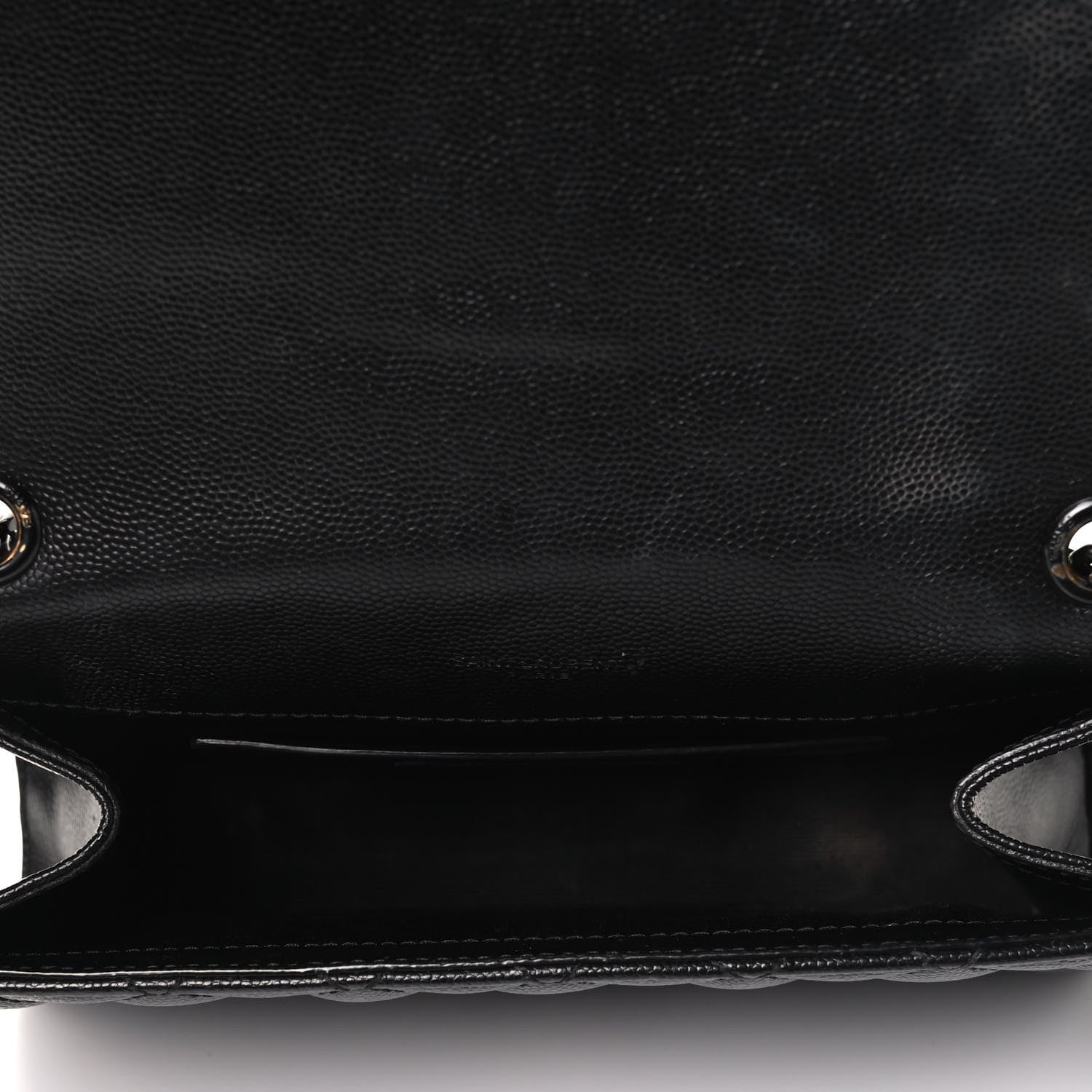 Saint Laurent Grain De Poudre Textured Mixed Matelasse Triquilt Small Monogram Satchel Black 4 of 4