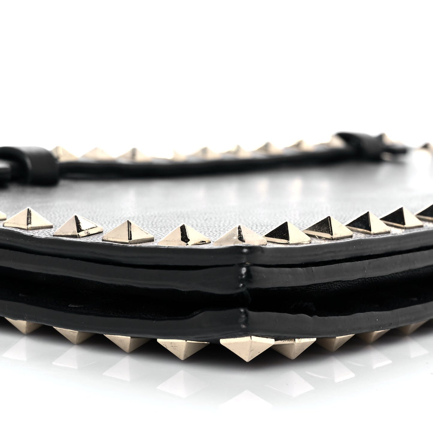 Nappa Rockstud Wristlet Clutch Black