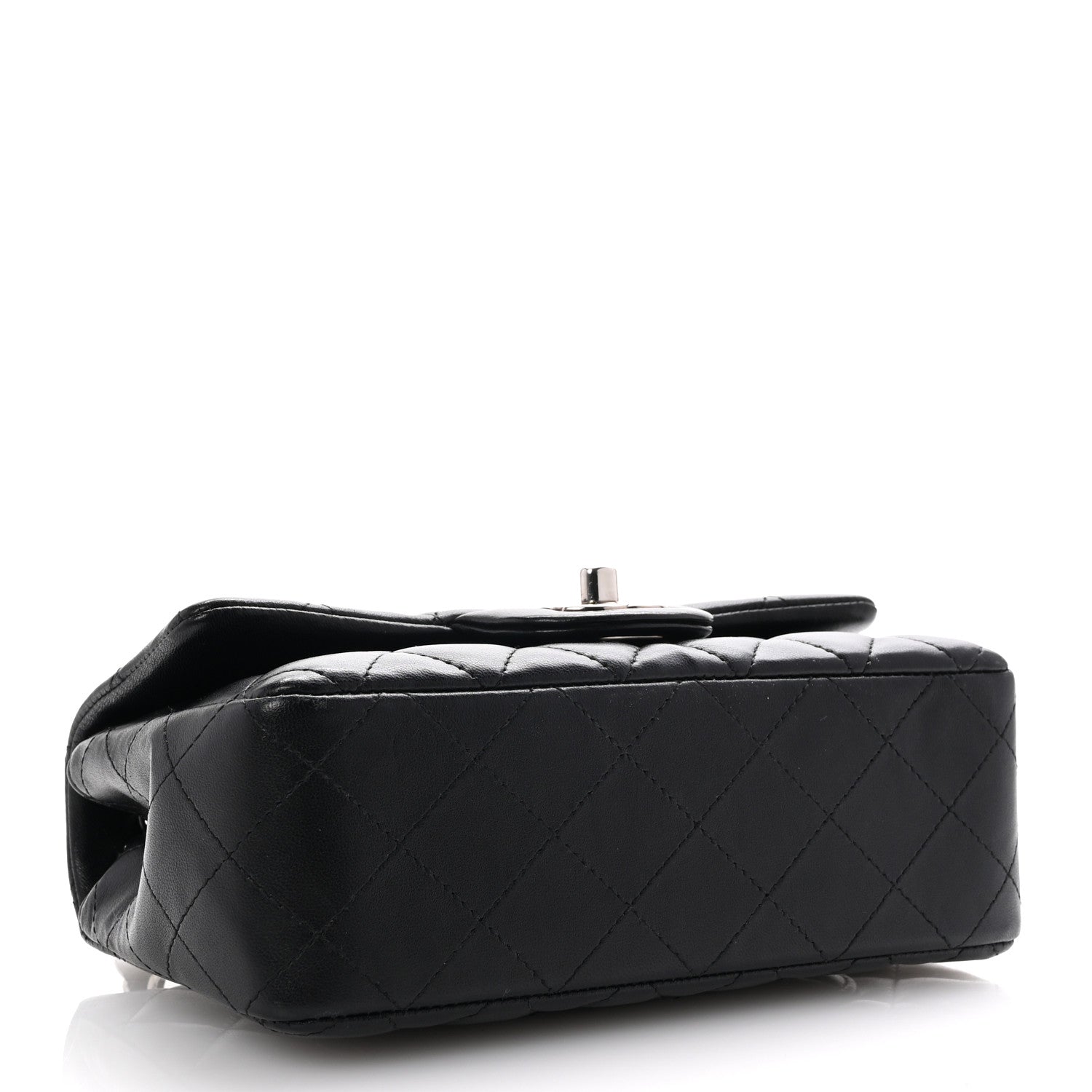 Chanel Lambskin Quilted Mini Rectangular Flap Black 4 of 10