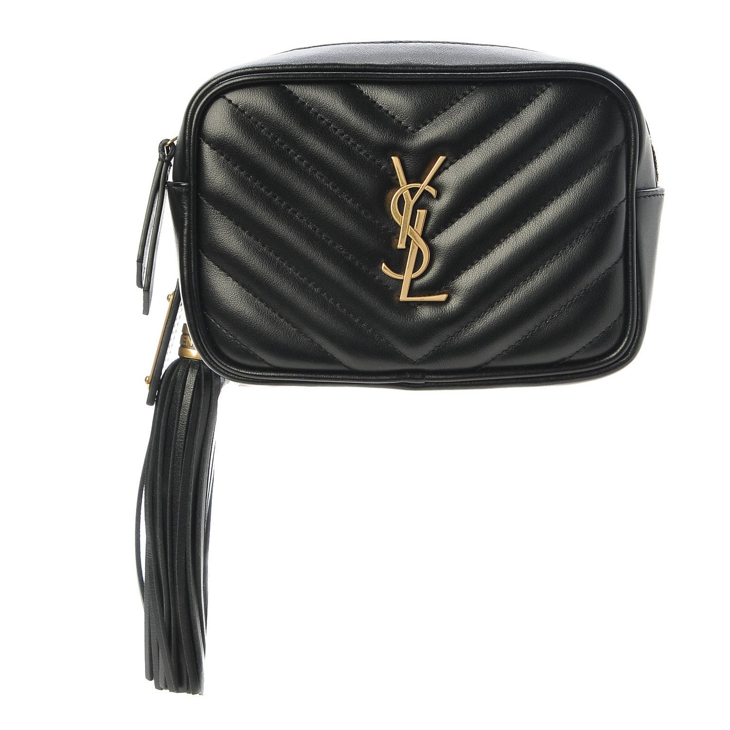 Calfskin Matelasse Monogram Lou Belt Bag Black