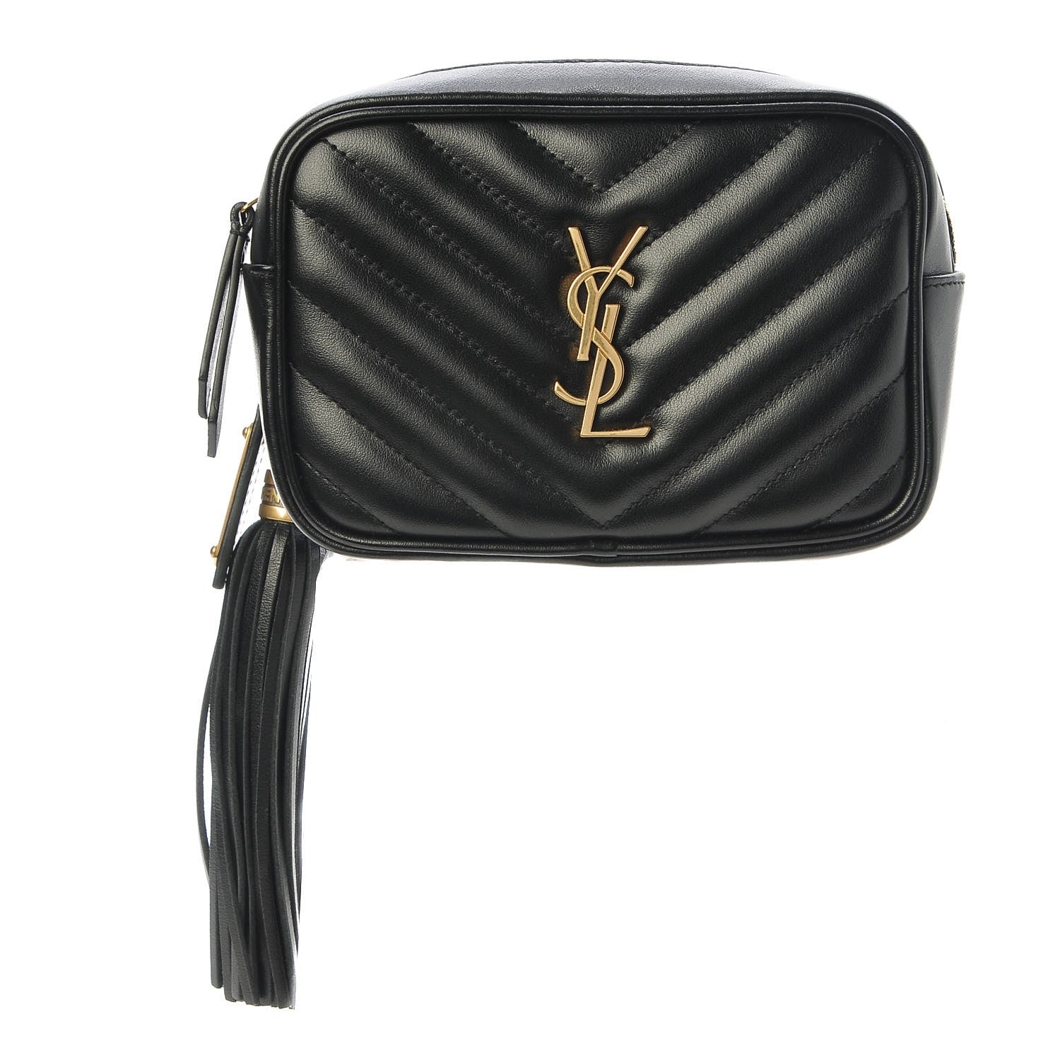 Saint Laurent Calfskin Matelasse Monogram Lou Belt Bag Black 1 of 7