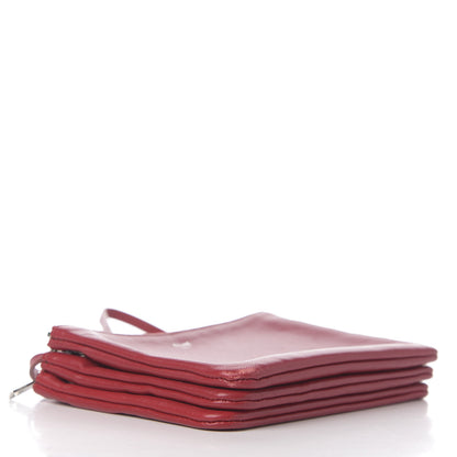 Celine Lambskin Small Trio Crossbody Bag Red 3 of 13