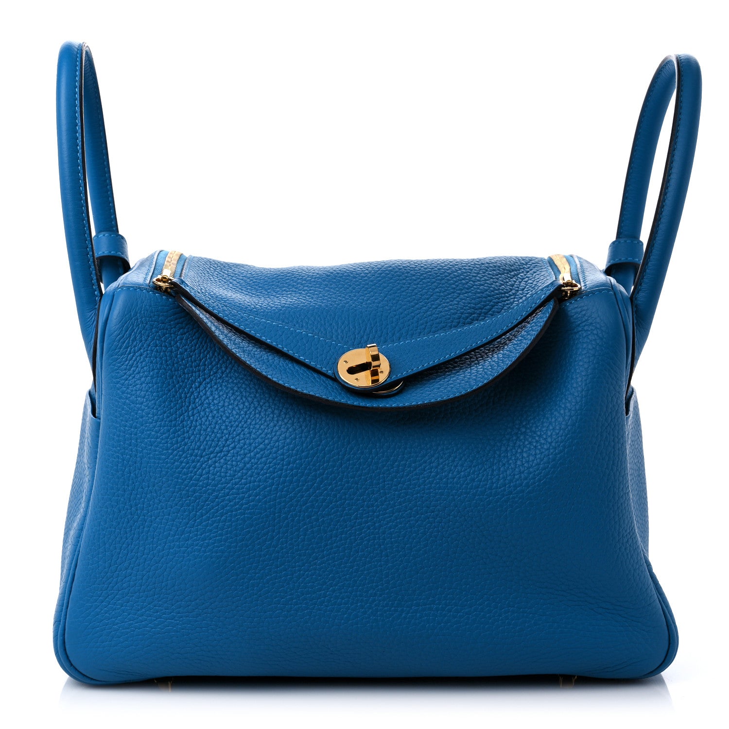 Hermes Taurillon Clemence Lindy 30 Bleu Frida 1 of 11