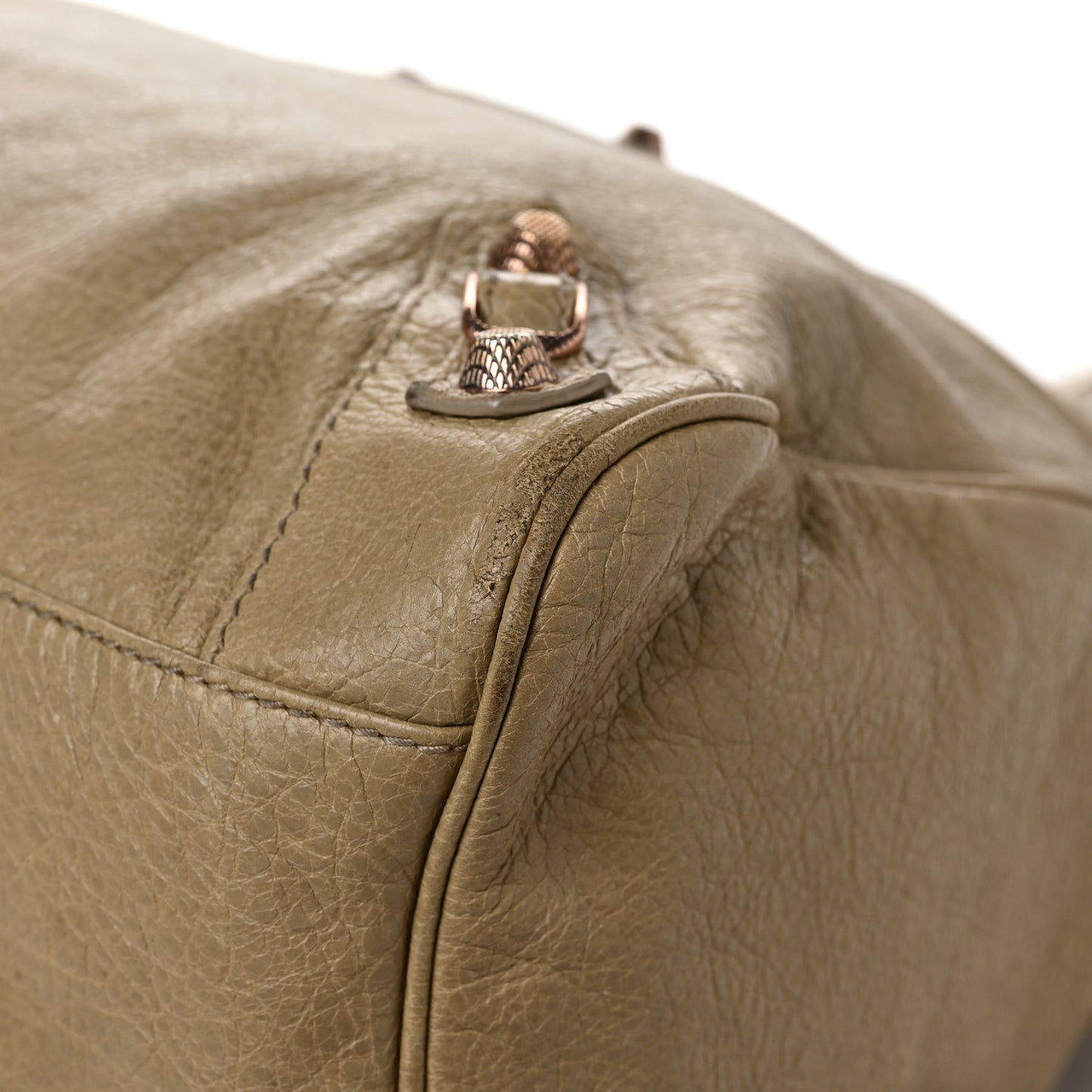 Agneau Giant 12 Rose Gold Hardware Velo Latte Beige