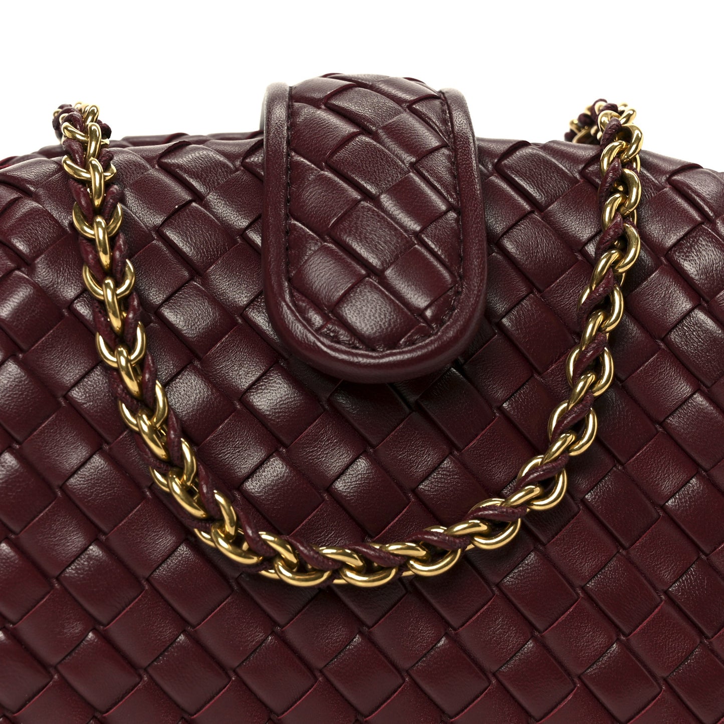 Nappa Intrecciato Teen The Lauren 1980 Clutch With Chain Barolo