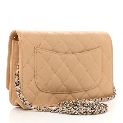 Chanel Caviar Quilted Wallet On Chain WOC Beige 3 of 12