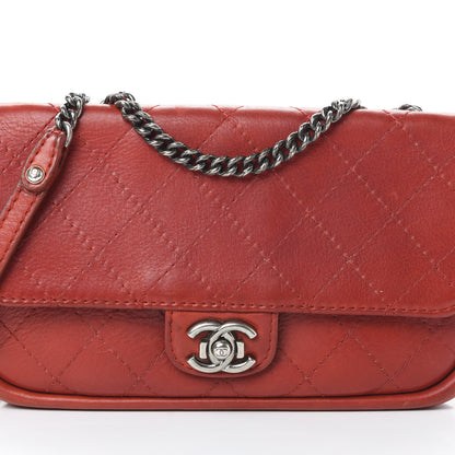 Chanel Calfskin Stitched Medium CC Sellier Flap Red 9 of 21