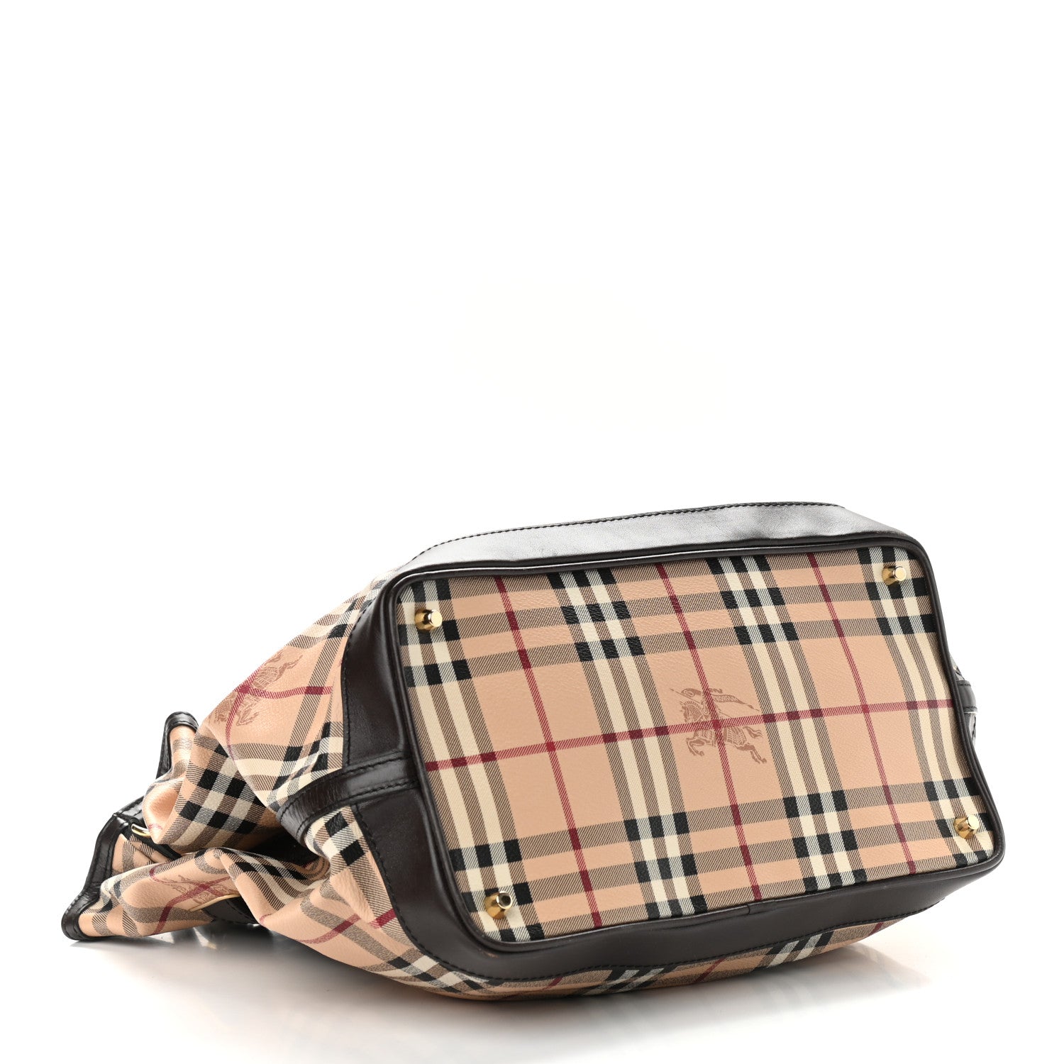 Burberry Haymarket Check Medium Golderton Tote Chocolate 4 of 16