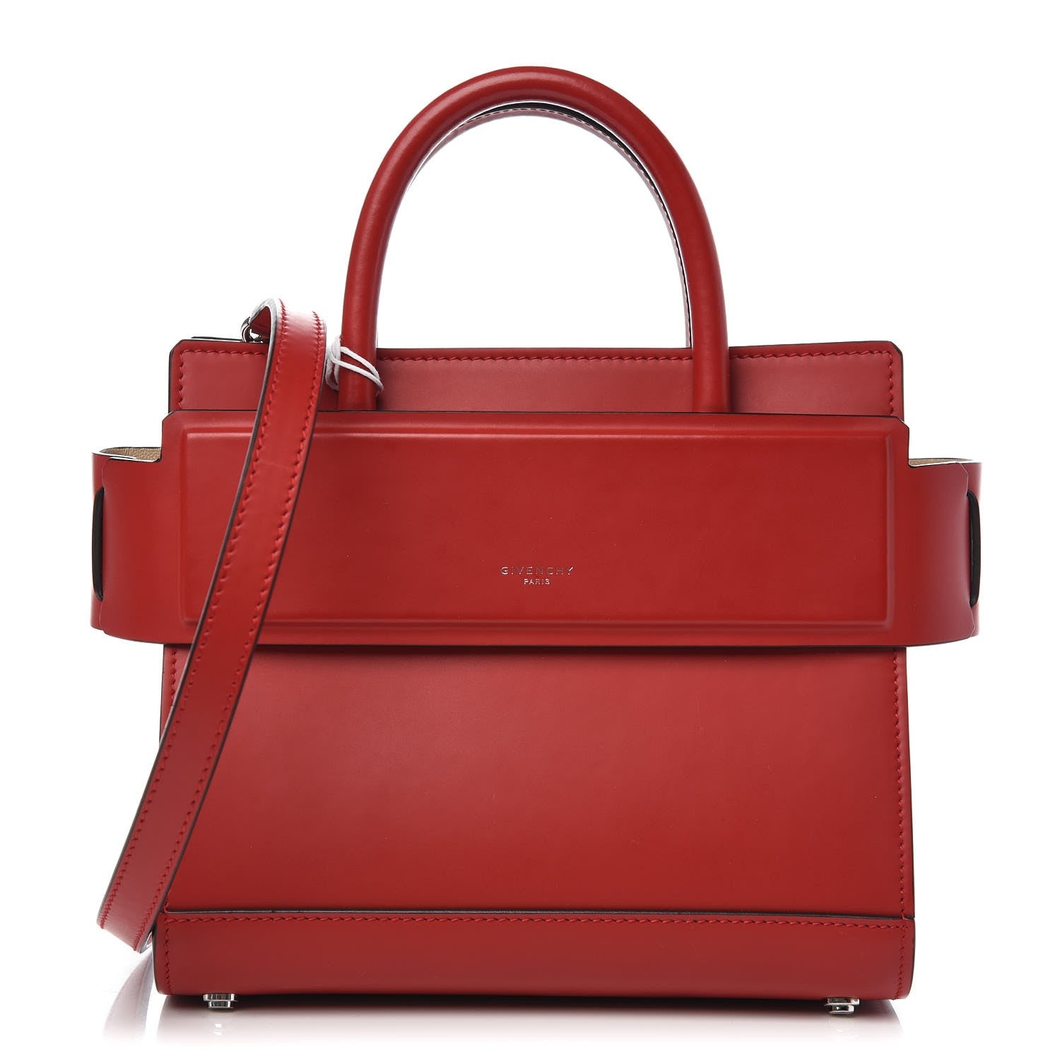 Givenchy Smooth Calfskin Mini Horizon Satchel Red 1 of 6