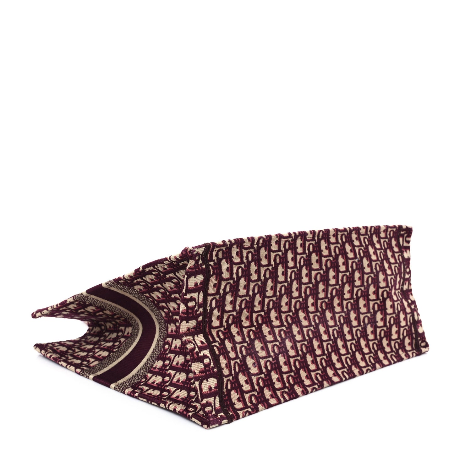 Oblique Large Book Tote Burgundy Multicolor