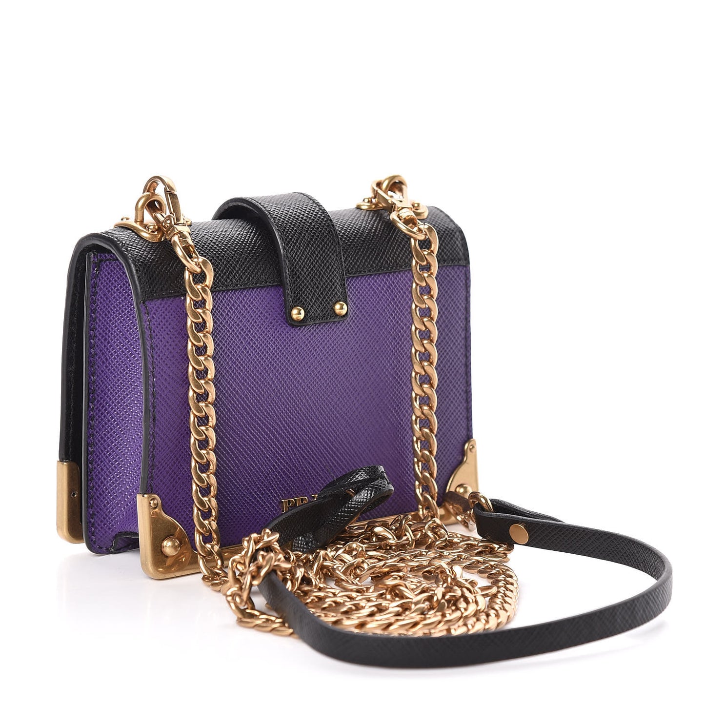 Saffiano Astrology Mini Cahier Bag Viola Black