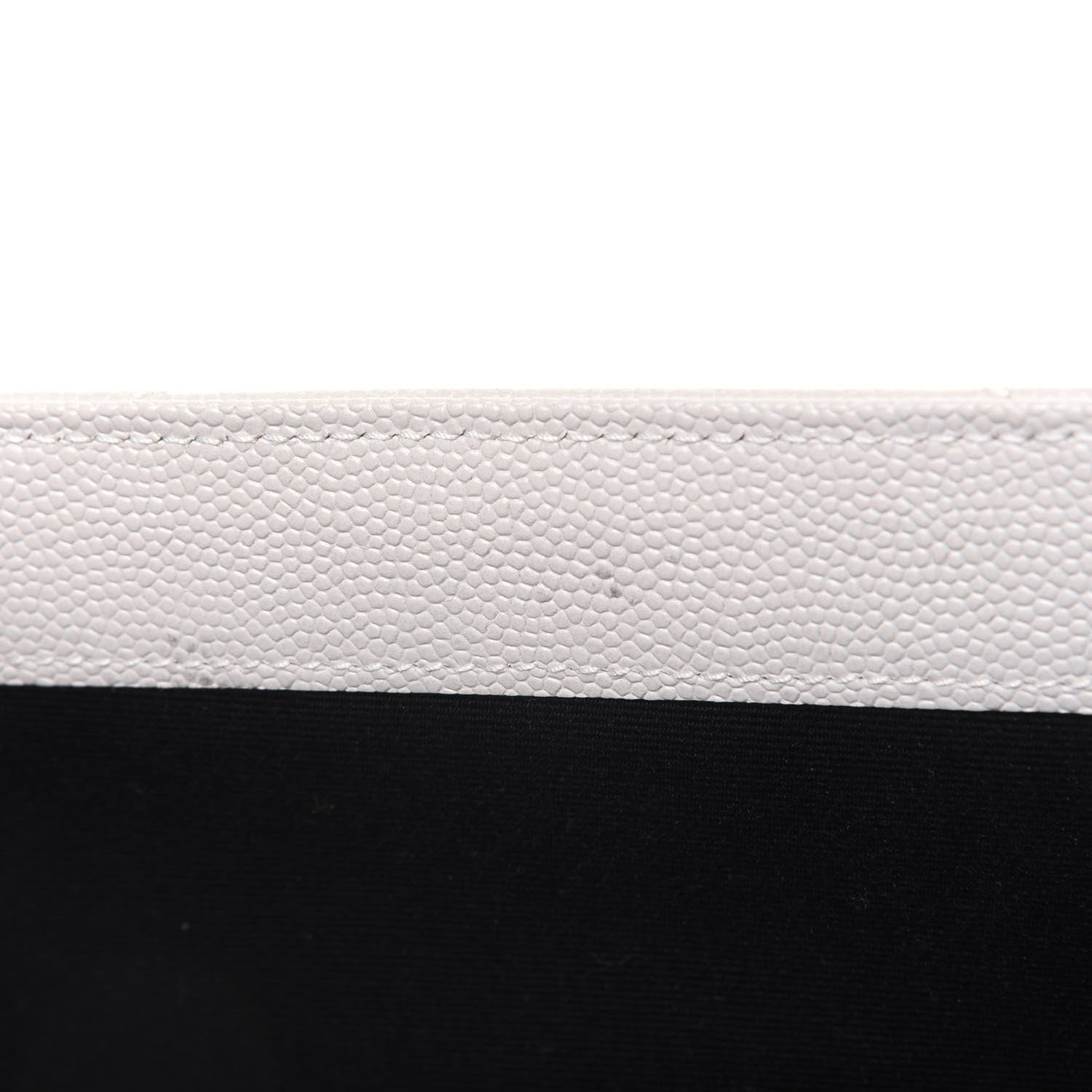 Saint Laurent Grain De Poudre Matelasse Chevron Monogram Envelope Clutch Blanc Vintage 8 of 12