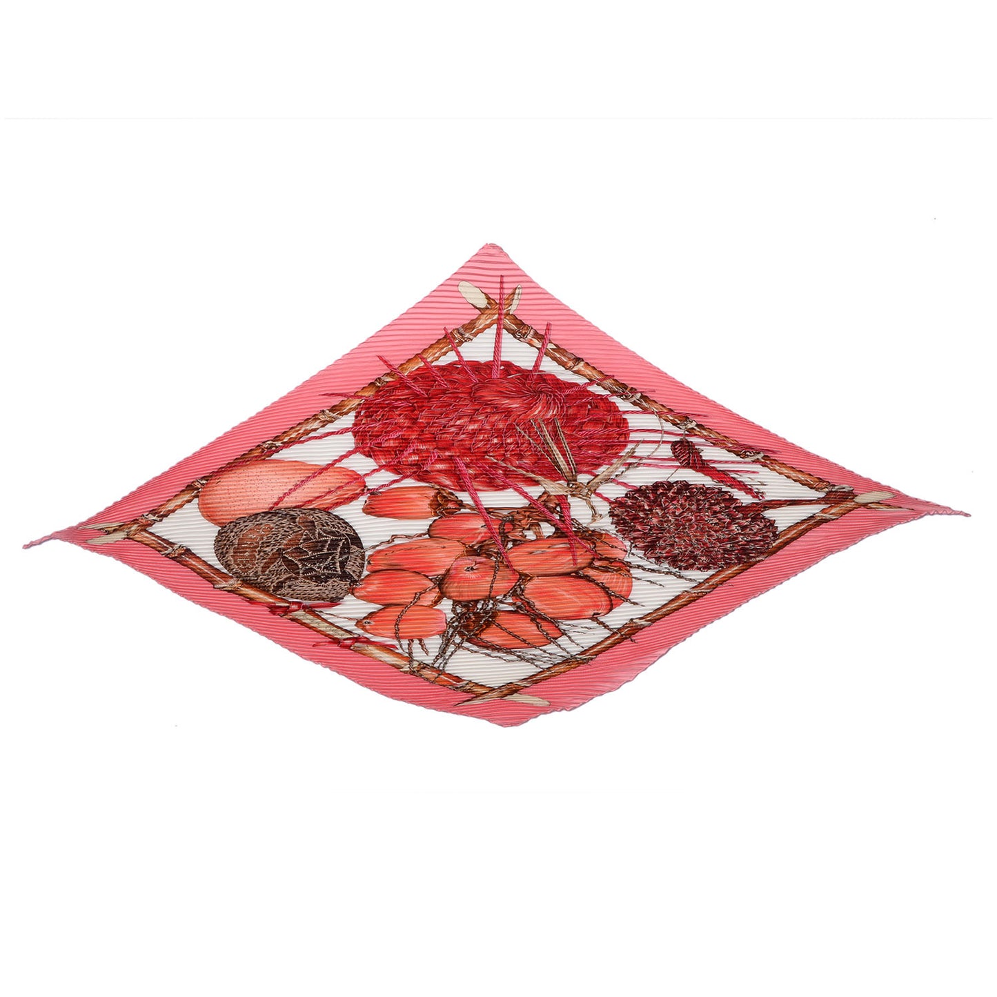 Silk Plisse Jardin Creole Scarf 90