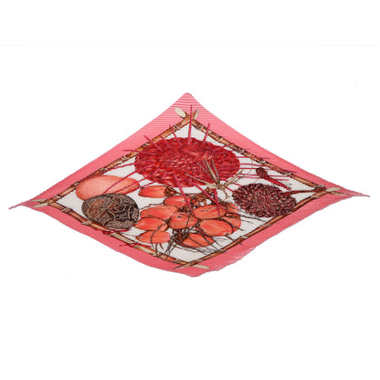 Hermes Silk Plisse Jardin Creole Scarf 90 1 of 6