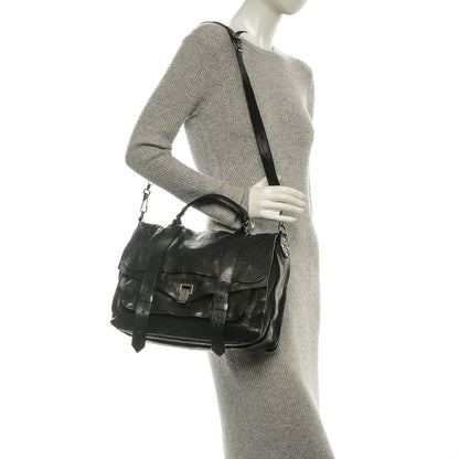Proenza Schouler Lambskin Large PS1 Satchel Black 2 of 6