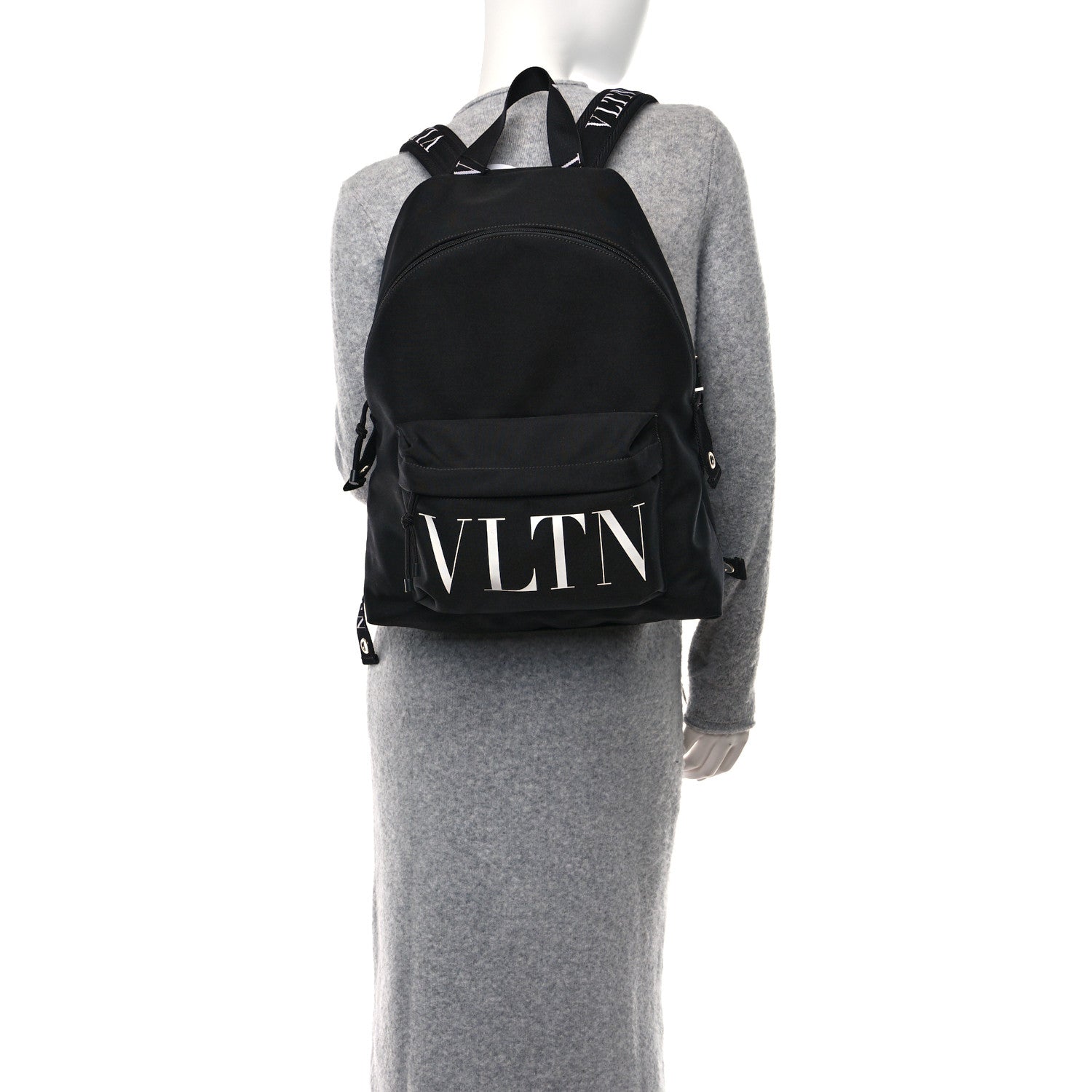 Valentino Garavani Nylon VLTN Logo Patch Backpack Black 2 of 9