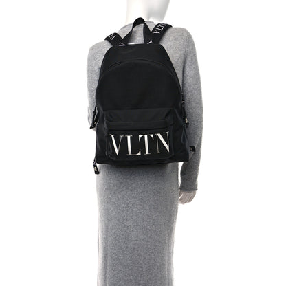 Valentino Garavani Nylon VLTN Logo Patch Backpack Black 2 of 9