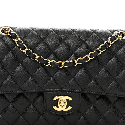 Chanel Caviar Quilted Medium Double Flap Black 5 of 10