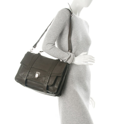Proenza Schouler Lambskin Large PS1 Satchel Military 2 of 7