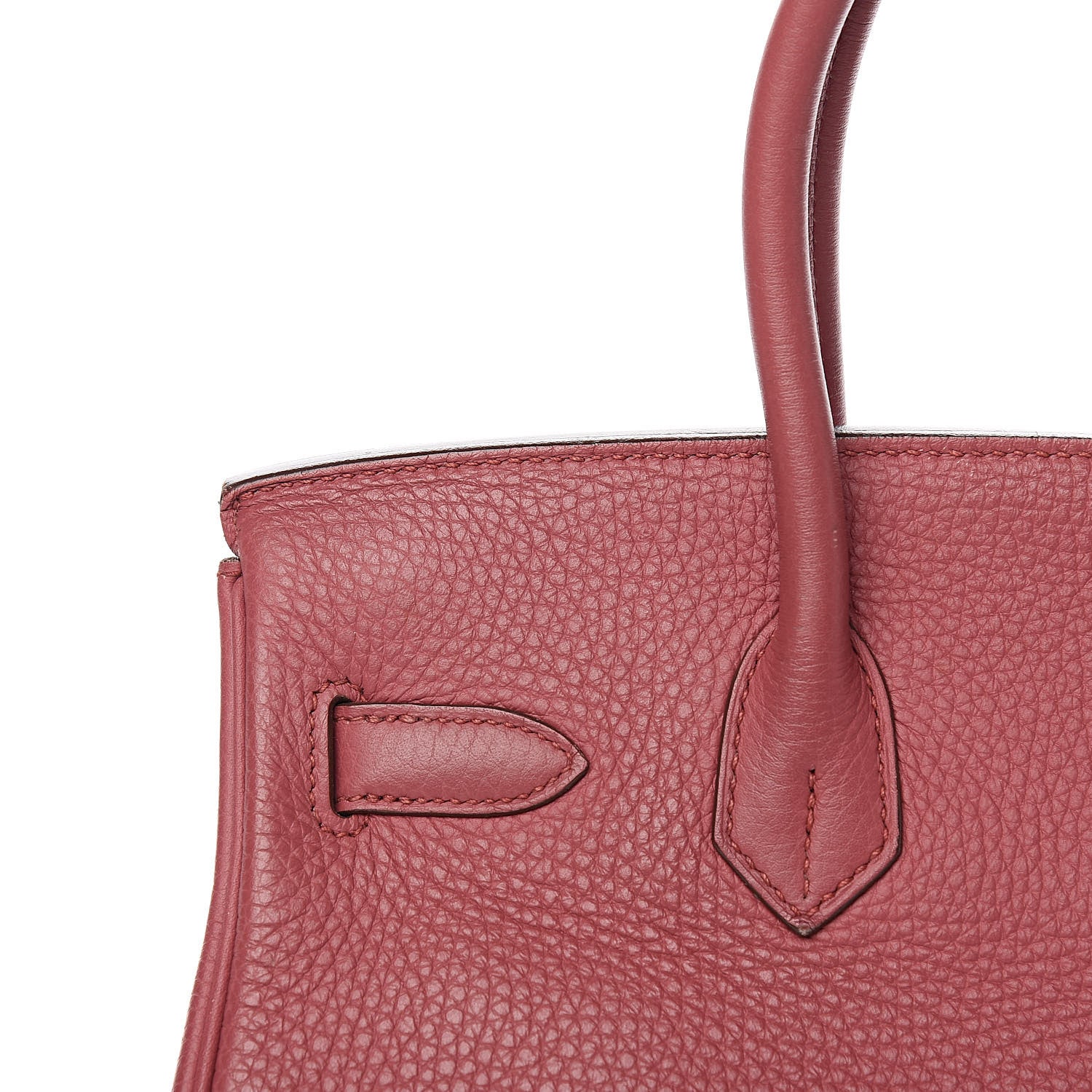 Hermes Taurillon Clemence Birkin 30 Bois de Rose 32 of 33