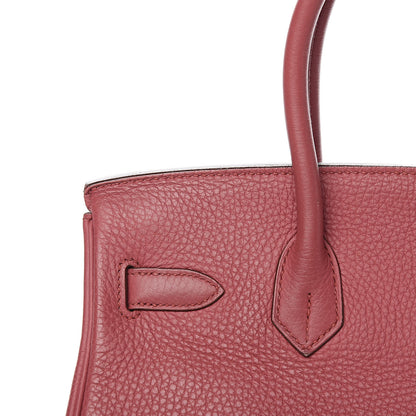 Hermes Taurillon Clemence Birkin 30 Bois de Rose 32 of 33