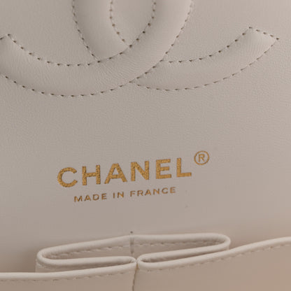 Chanel Caviar Quilted Medium Double Flap White 6 of 10