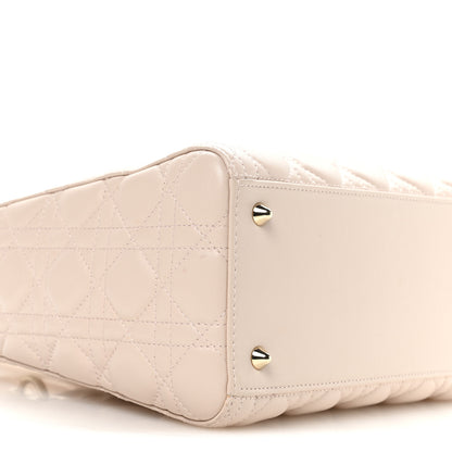 Christian Dior Lambskin Cannage Medium Lady Dior Powder Pink 9 of 10