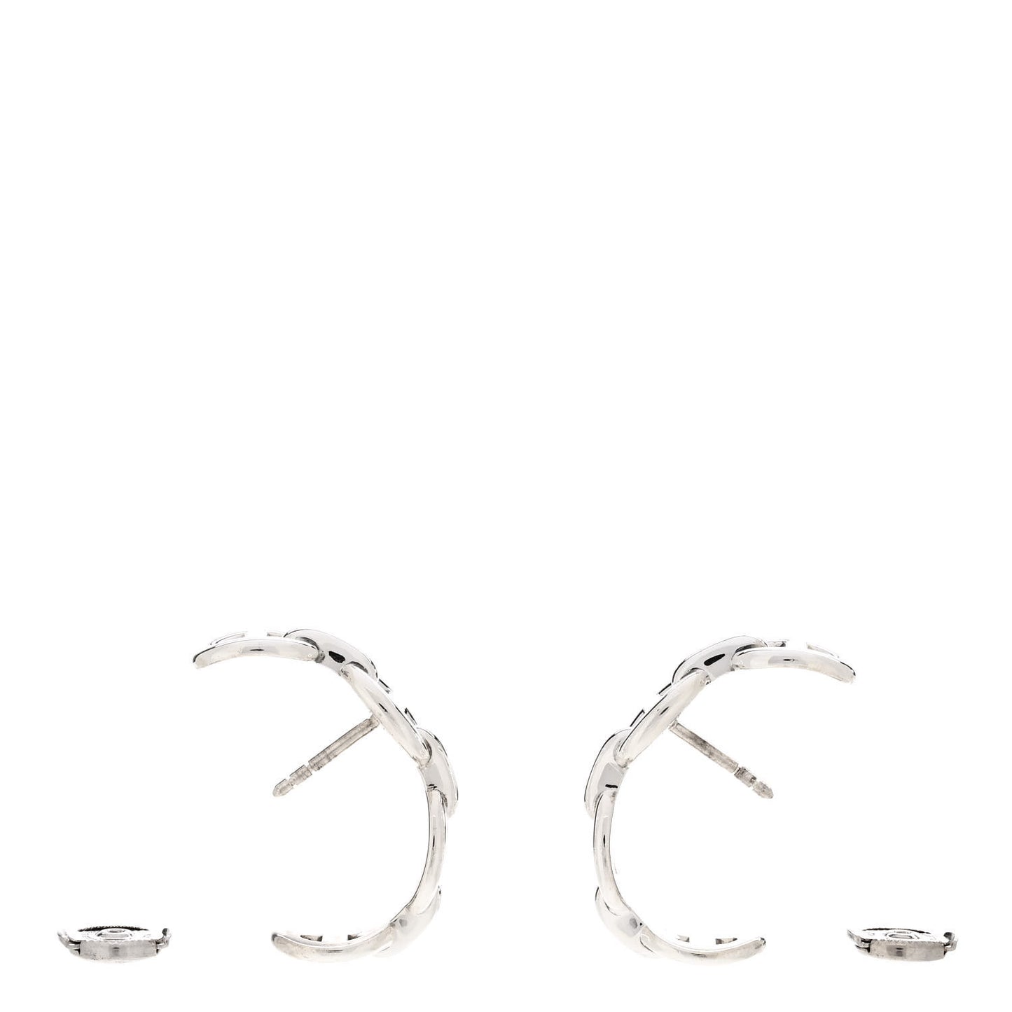 Sterling Silver Chaine D'Ancre Enchainee Climber Earrings