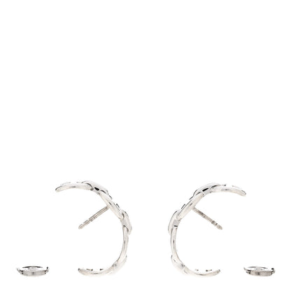 Hermes Sterling Silver Chaine D'Ancre Enchainee Climber Earrings 3 of 5
