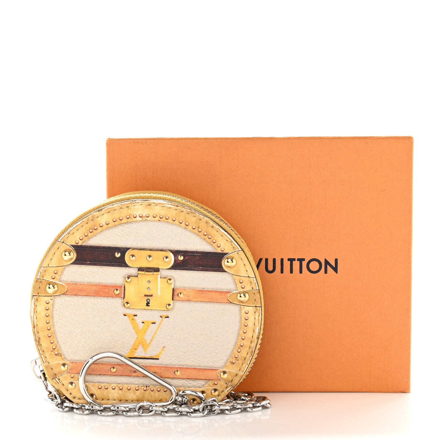 Louis Vuitton Transformed Monogram Time Trunks Micro Boite Chapeau Coin Purse Beige 8 of 8