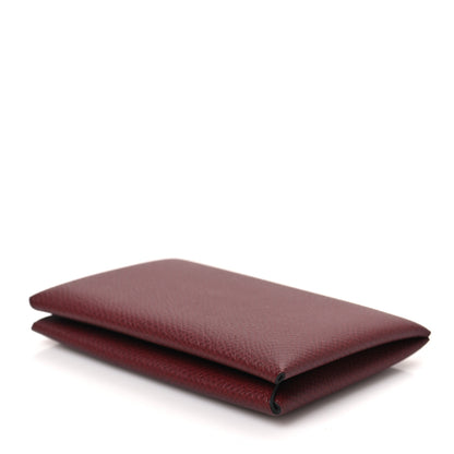 Hermes Epsom Calvi Card Case Rouge H 7 of 7