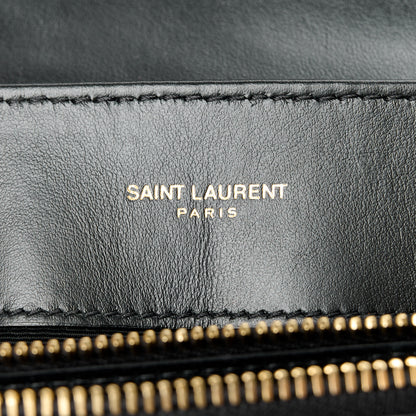 Saint Laurent Calfskin Y Quilted Monogram Medium Loulou Chain Satchel Black 6 of 11