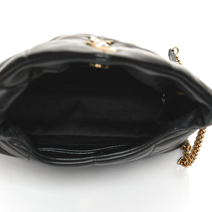 Saint Laurent Lambskin Quilted Toy Loulou Puffer Monogram Chain Satchel Black 5 of 13