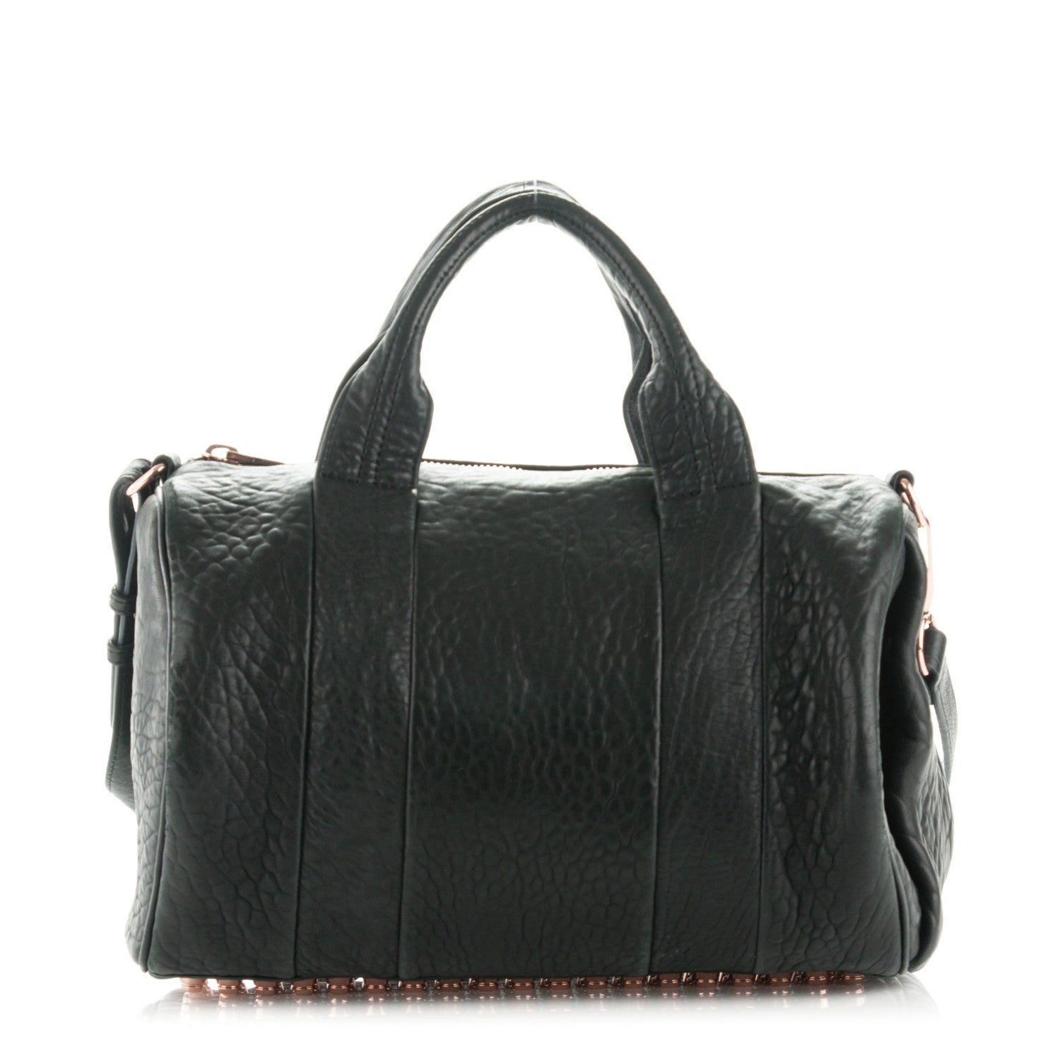 Alexander Wang Pebbled Lambskin Rocco Black Rose Gold Hardware 1 of 9