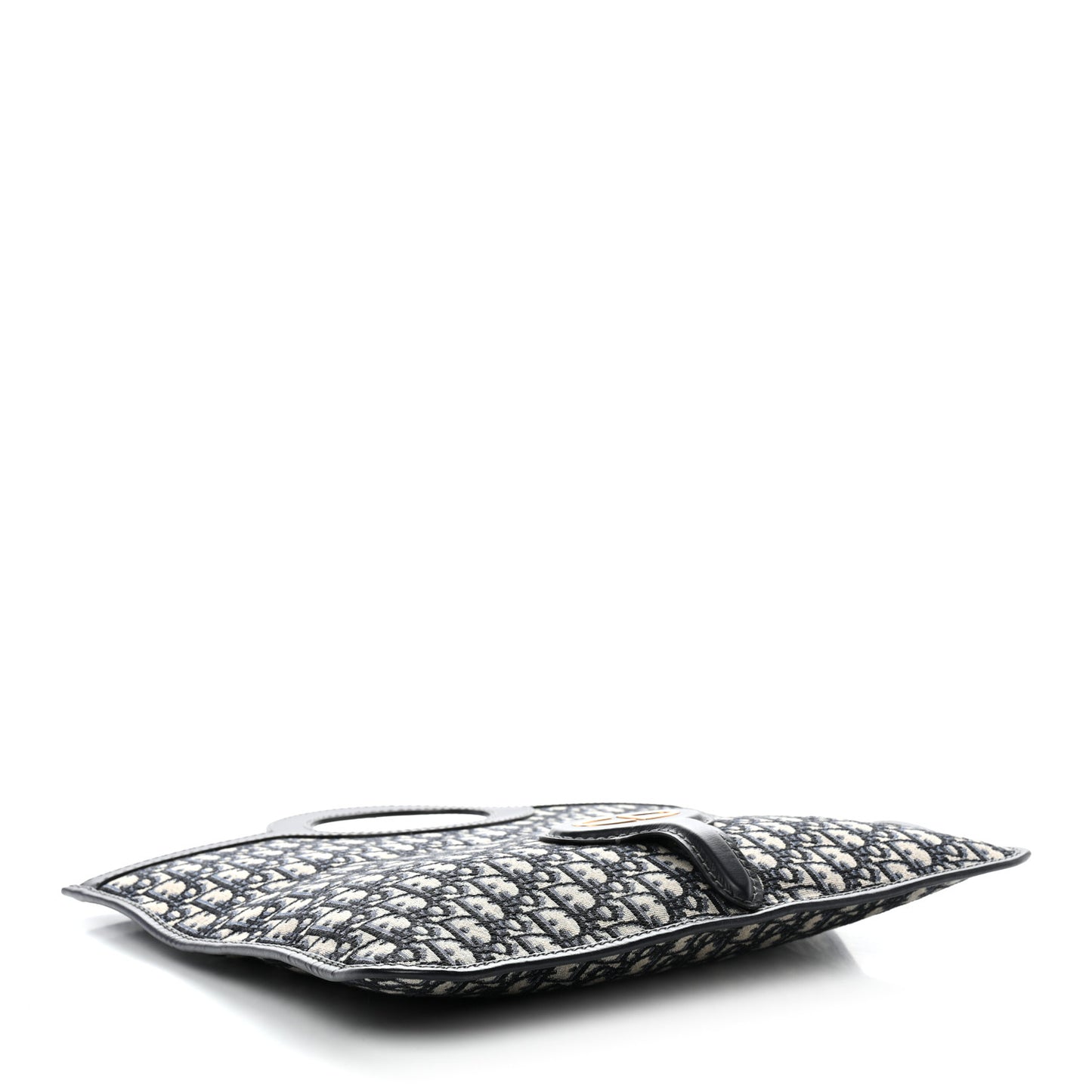 Oblique Fold Over Clutch Blue