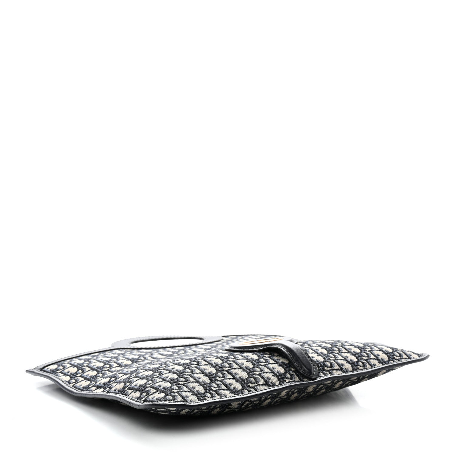 Christian Dior Oblique Fold Over Clutch Blue 4 of 10