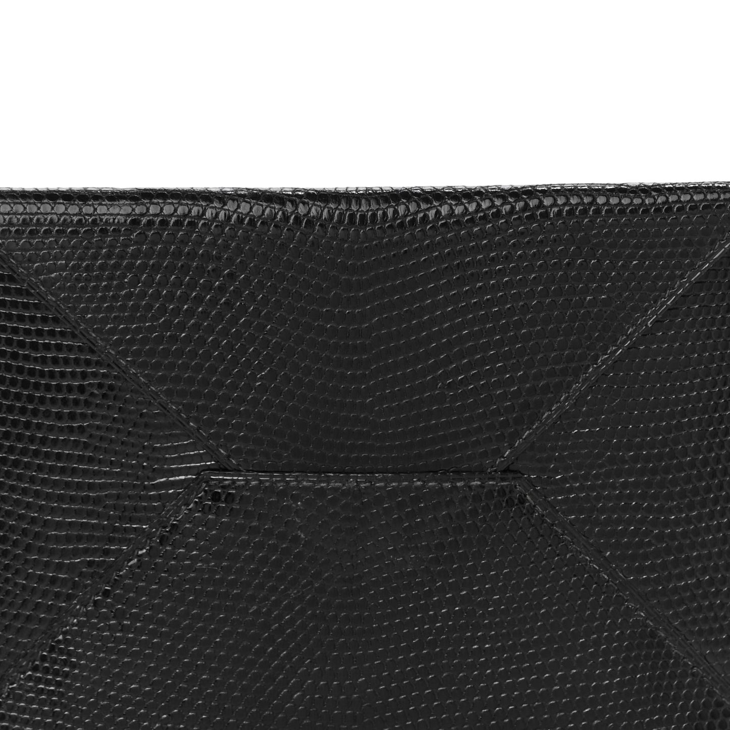 Lizard Niloticus Envelope Pouch Black