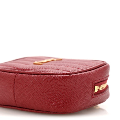 Saint Laurent Grain De Poudre Matelasse Monogram Baby Lou Camera Bag Opyum Red 10 of 11