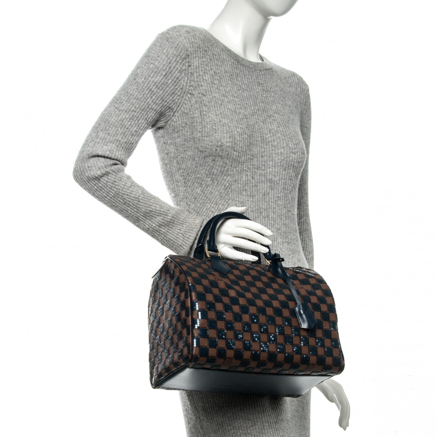 Louis Vuitton Damier Paillettes Speedy 30 Blue 2 of 8