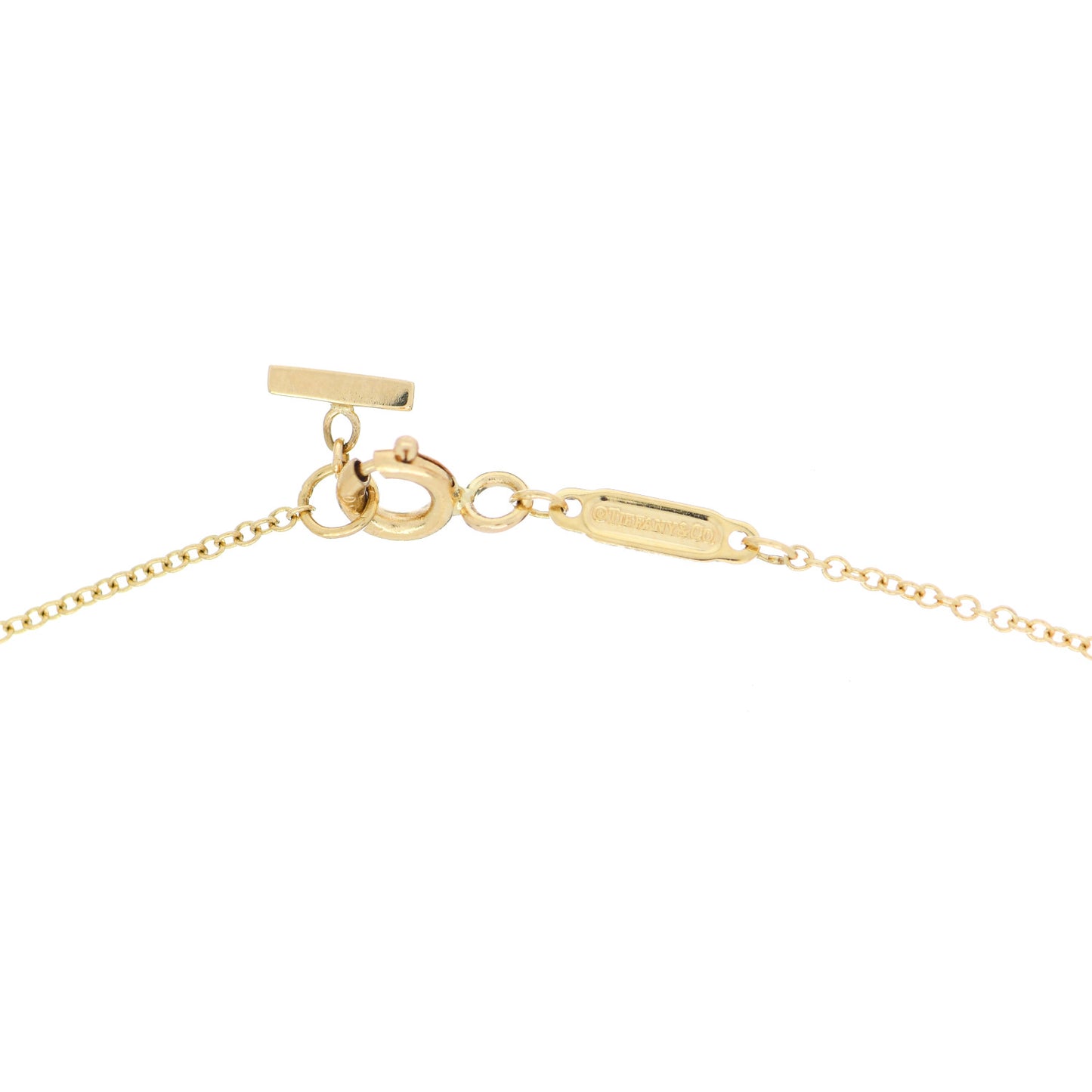 18K Yellow Gold Small T Smile Pendant Necklace