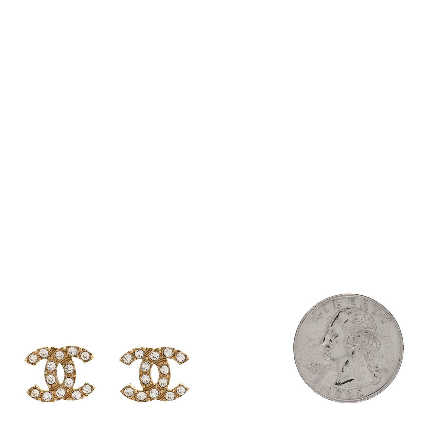 Crystal CC Earrings Gold