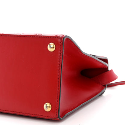 Gucci Guccissima Signature Small Padlock Top Handle Bag Hibiscus Red 10 of 13