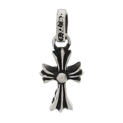 Chrome Hearts Sterling Silver Diamond Baby Fat Cross Pave Pendant 3 of 5