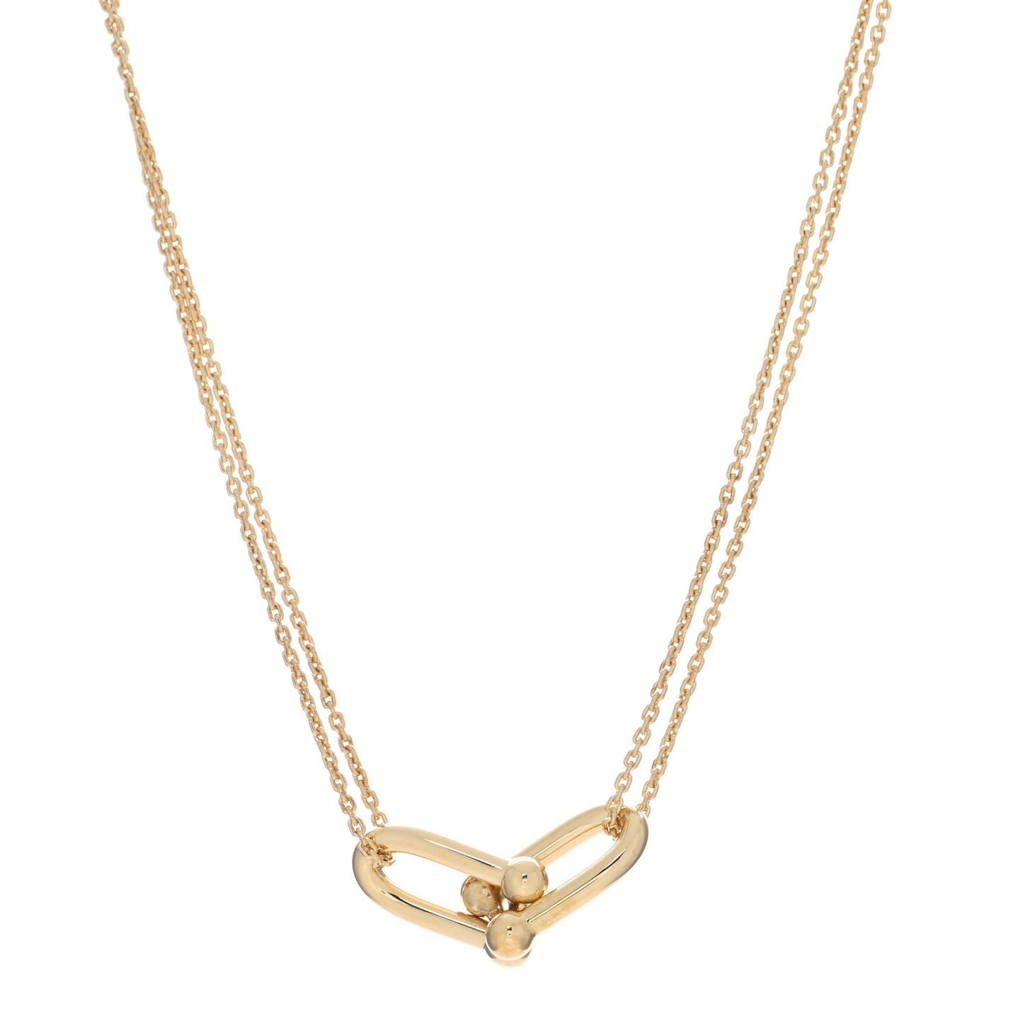 18K Yellow Gold HardWear Double Link Pendant Necklace